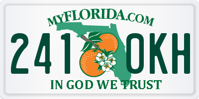 FL license plate 2410KH