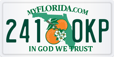 FL license plate 2410KP
