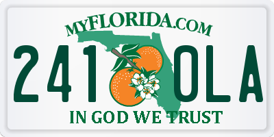 FL license plate 2410LA