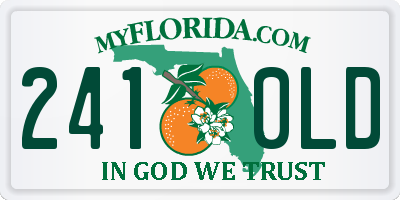 FL license plate 2410LD