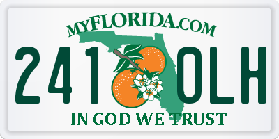 FL license plate 2410LH