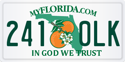 FL license plate 2410LK