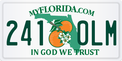 FL license plate 2410LM
