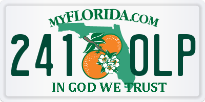 FL license plate 2410LP