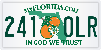 FL license plate 2410LR