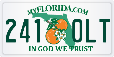 FL license plate 2410LT