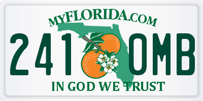 FL license plate 2410MB