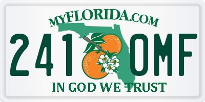 FL license plate 2410MF