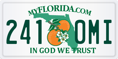 FL license plate 2410MI