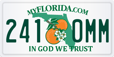 FL license plate 2410MM