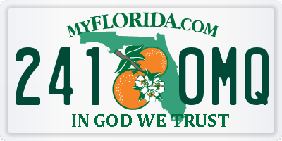 FL license plate 2410MQ