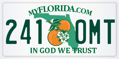 FL license plate 2410MT