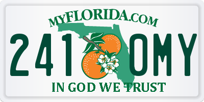 FL license plate 2410MY
