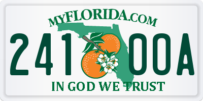 FL license plate 2410OA