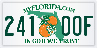 FL license plate 2410OF