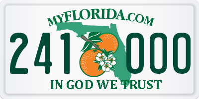 FL license plate 2410OO