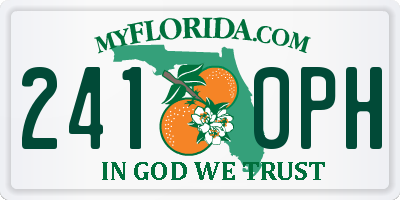 FL license plate 2410PH