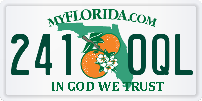 FL license plate 2410QL