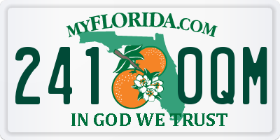 FL license plate 2410QM