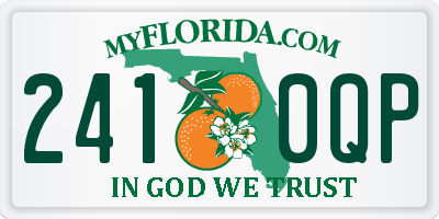FL license plate 2410QP