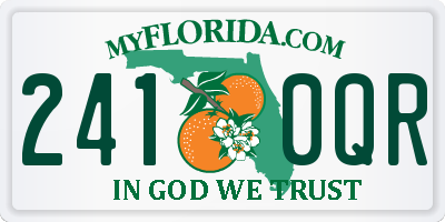 FL license plate 2410QR