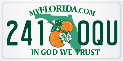 FL license plate 2410QU