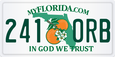 FL license plate 2410RB