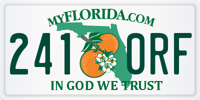 FL license plate 2410RF