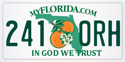 FL license plate 2410RH