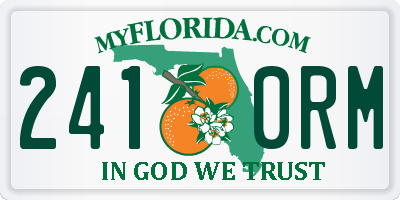 FL license plate 2410RM
