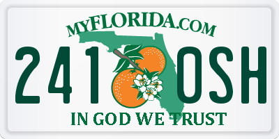 FL license plate 2410SH