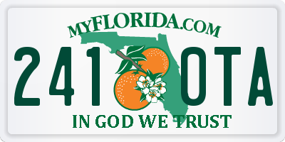 FL license plate 2410TA