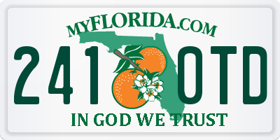 FL license plate 2410TD