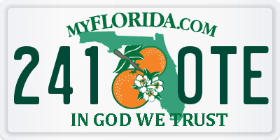 FL license plate 2410TE