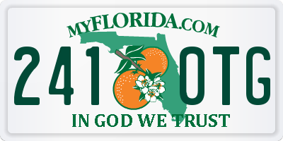 FL license plate 2410TG