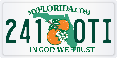 FL license plate 2410TI