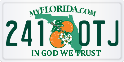 FL license plate 2410TJ