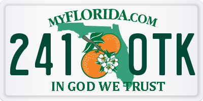 FL license plate 2410TK