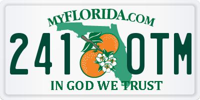 FL license plate 2410TM
