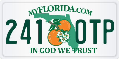 FL license plate 2410TP