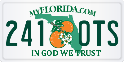 FL license plate 2410TS