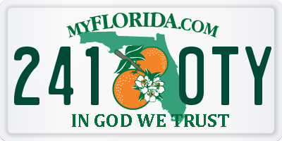 FL license plate 2410TY