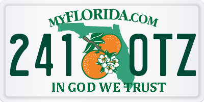 FL license plate 2410TZ