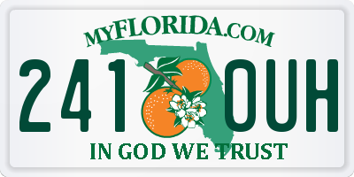 FL license plate 2410UH