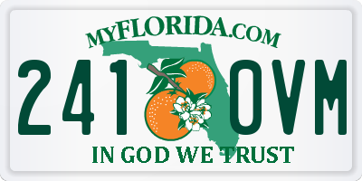 FL license plate 2410VM