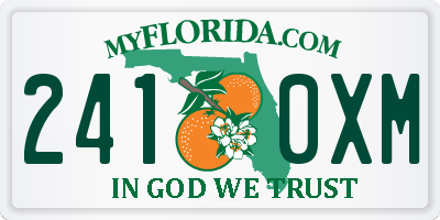 FL license plate 2410XM
