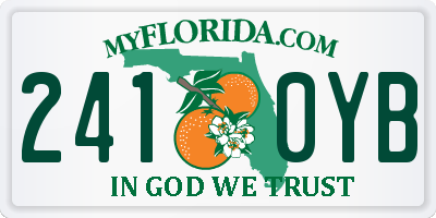 FL license plate 2410YB