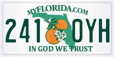 FL license plate 2410YH