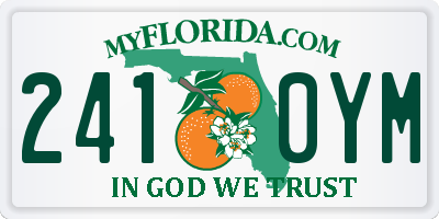 FL license plate 2410YM
