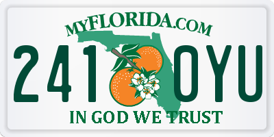 FL license plate 2410YU